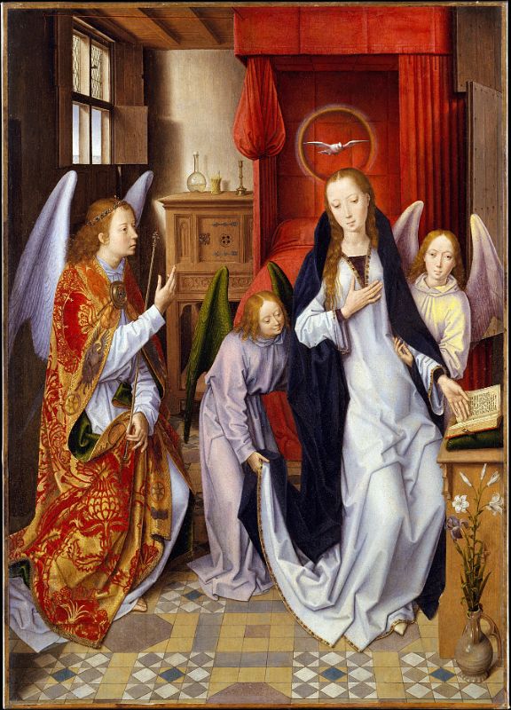 22 The Annunciation - Hans Memling 1480-89 - Robert Lehman Collection New York Metropolitan Museum Of Art